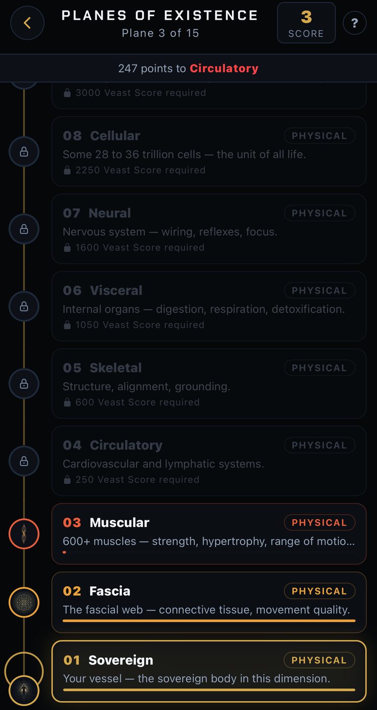 A screen from the Veast app, chapter 03