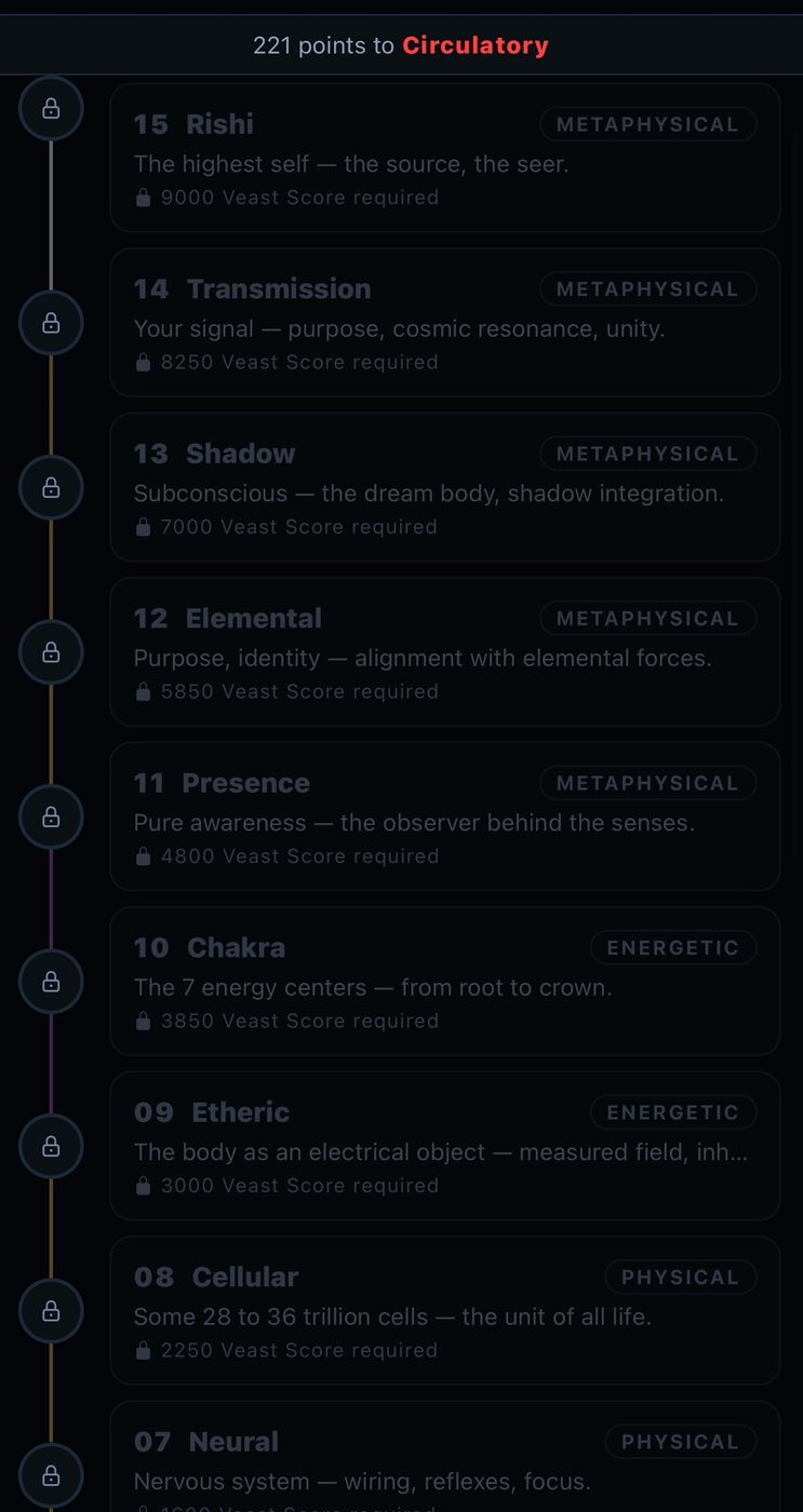 A screen from the Veast app, chapter 03