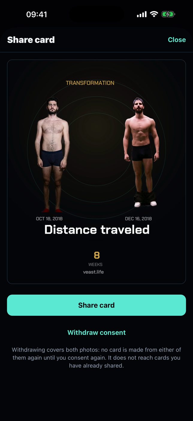 A screen from the Veast app, chapter 07