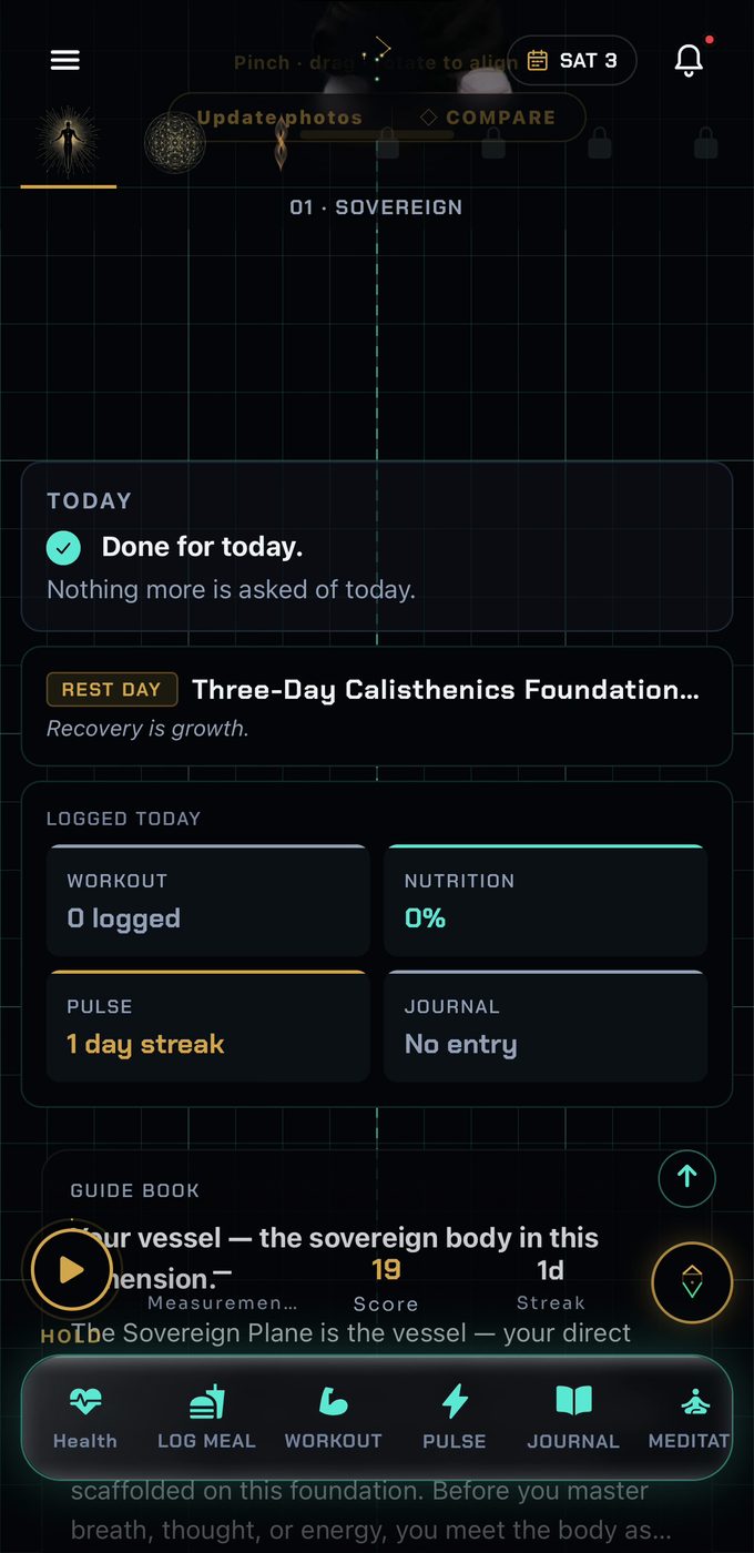 Today: done for today, nothing more is asked of today