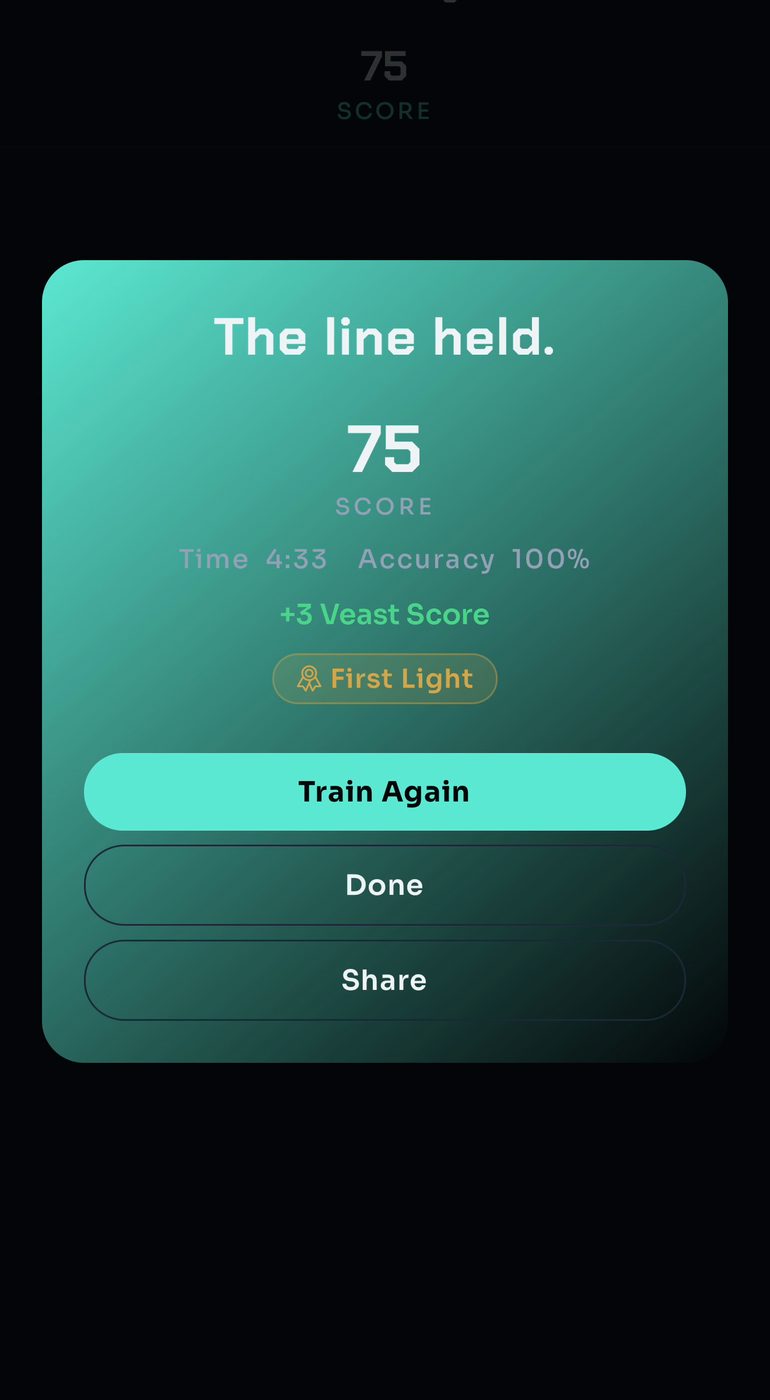 A screen from the Veast app, chapter 09