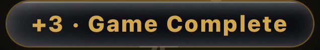 +3 · Game Complete